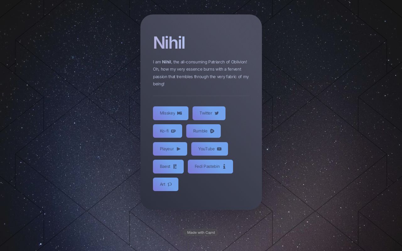 Nihil s Carrd nihil-s-carrd